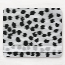 Black and Gray Cheetah Print Pattern. Mousepads