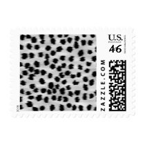 Black and Gray Cheetah Print Pattern. Postage Stamps