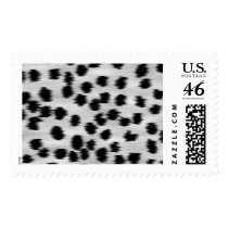 Black and Gray Cheetah Print Pattern. Postage Stamps
