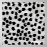 Black and Gray Cheetah Print Pattern.