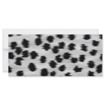Black and Gray Cheetah Print Pattern. Rack Cards