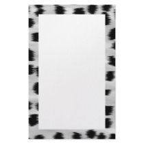 Black and Gray Cheetah Print Pattern. Customized Stationery