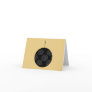 Black and Gray Christmas Bauble on Gold. Cards