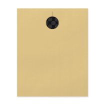 Black and Gray Christmas Bauble on Gold. Flyer Design