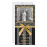 Black And Gray Damask Golden Anniversary Card Photo Card Template