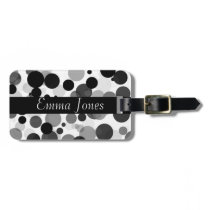 Black and Gray Dots Bag Tags