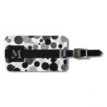 Black and Gray Dots Tag For Luggage