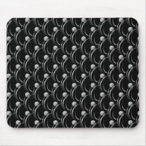 Black and Gray Fancy Swirls Mousepad