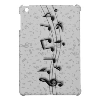 Black and gray musical notes case for the iPad mini