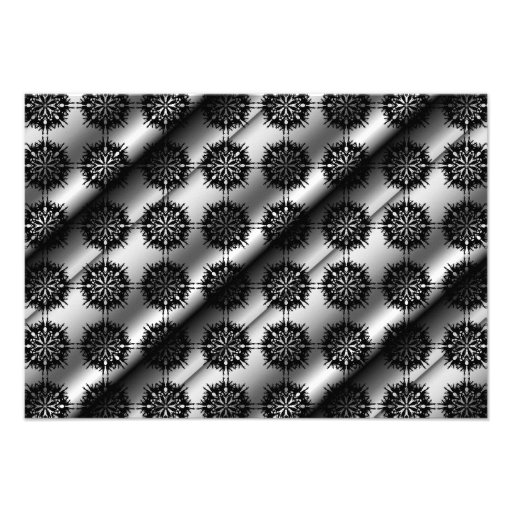 Black and Gray Stylish Elegant Pattern. Custom Invitations