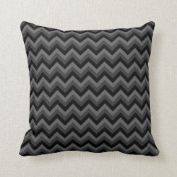 Black and Gray Zig Zag Pattern. Pillow