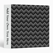 Black and Gray Zig Zag Pattern. Vinyl Binders