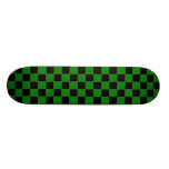 Black and Green Checkered Skateboard