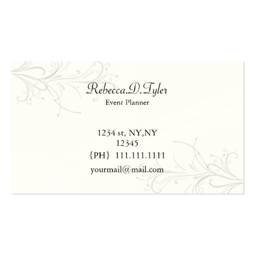 black and green Chic Business Cards (back side)