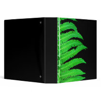 Black and Green Fern Binder
