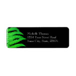 Black and Green Fern Custom Return Address Labels