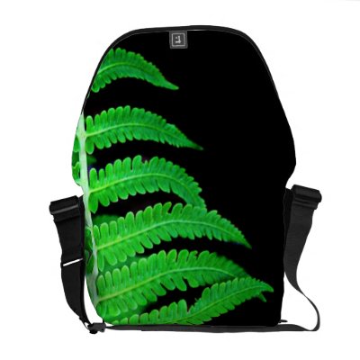 Black and Green Fern Commuter Bags by TheBrideShop