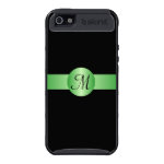 Black And Green Monogrammed iPhone 5 Cases