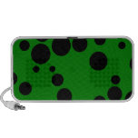 Black and Green Polka Dot Pattern iPhone Speaker