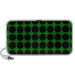 Black and Green Polka Dot Pattern Portable Speaker