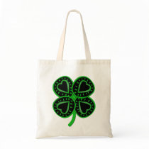 Black and green shamrock -1- bags