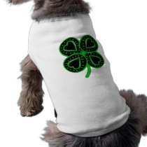 Black and green shamrock -1- pet clothing