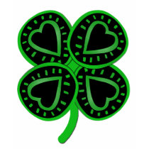 Black and green shamrock -3- t-shirts