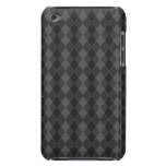 Black and grey argyle pattern iPod touch case