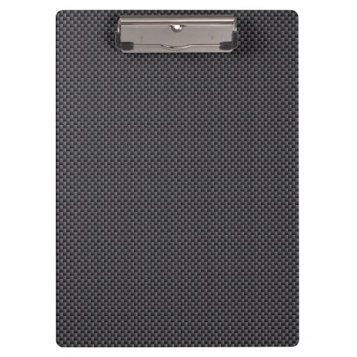 Black and Grey Carbon Fiber Material Clipboard Zazzle