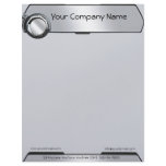 Black and Grey Rearview Mirror on Grey Background Personalized Letterhead