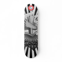 Black and Grey Sacred Heart skateboards by dgarciaii Black and Grey Sacred Heart skateboards