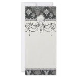 black and grey silver damask rack card