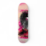 Black and hot pink grunge deck skate boards