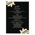Black and Ivory Damask Wedding Enclosure Card Cust Personalized Invitation