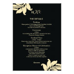 Black and Ivory Damask Wedding Enclosure Card Personalized Invitations