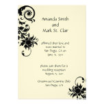Black and Ivory Wedding Reception Invitation