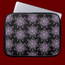 Black and Lilac Lotus Flower Laptop Sleeve laptop sleeves