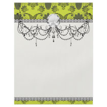 black and lime green damask.ai personalized flyer