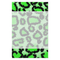 Black and Lime Green Leopard Print Pattern. Custom Flyer