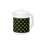 Black and Lime Green Polka Dot