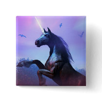 Black and Majestic Button by DragonCat Black and Majestic Button