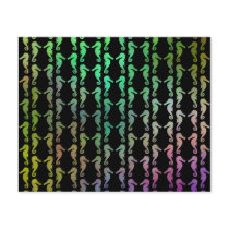 Black and Multicolor Seahorse Pattern. Custom Flyer