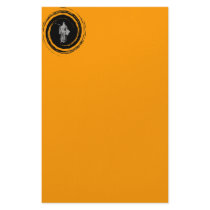 Black and Orange Grim Reaper Writing Paper Stationery