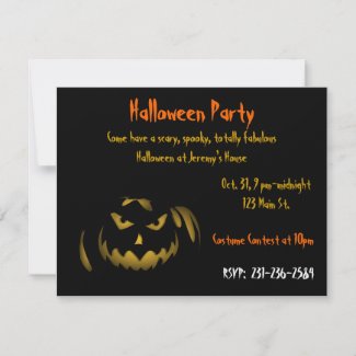 Black and Orange Halloween Invitation invitation