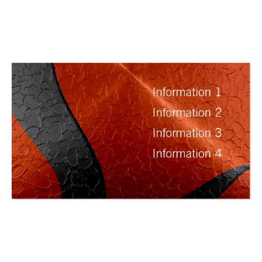 Black and Orange Luxury Metallic Business Card Templates (back side)