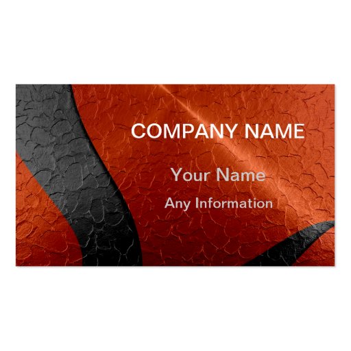 Black and Orange Luxury Metallic Business Card Templates (front side)