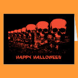 Black and Orange Skulls Halloween Cards cards