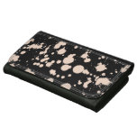 Black and Peach Splatter Paint Art Wallets