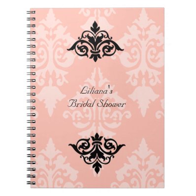 Black and Pink Bridal Shower Notebook