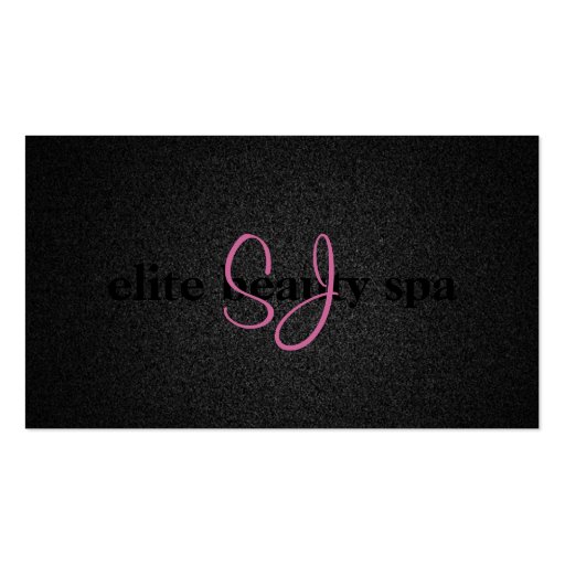Black and Pink Business Card (front side)